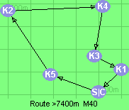Route >7400m  M40